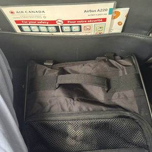 Under the seat of Air Canada